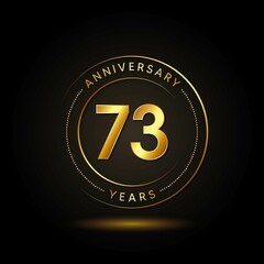 73 Years Anniversary Celebration Vector Template Design Illustration