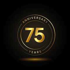 75 Years Anniversary Celebration Vector Template Design Illustration