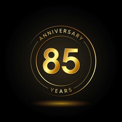 85 Years Anniversary Celebration Vector Template Design Illustration