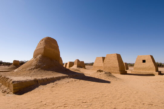Tombs of Garamantes in a desert, Germa, Fezzan, Libya