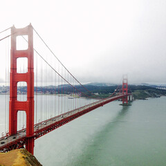 San Francisco Bay Bridge on a Foggy Day