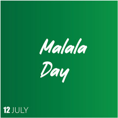Malala Day Vector. Good for media history, advertisements, posters. Simple and elegant design