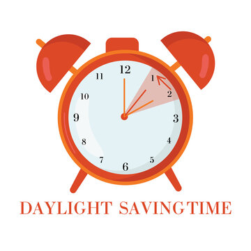 Daylight Saving Time ends concept. Web Banner Reminder with fall backward  time. Vector illustration with clocks turning to an hour back Stock Vector  Image & Art - Alamy