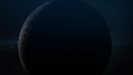 3D Rendering Haumea Planet Dark Side