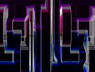 Vertical black and white skyscrapers abstract llustration background