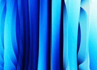 Zelfklevend Fotobehang Vertical blue 3d extruded cave walls landscape background © SuperStock