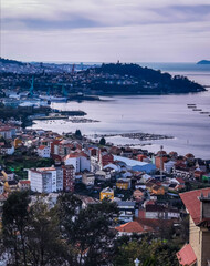 Ciudad al lado del mar. Vigo. Ría de Vigo. Pontevedra. Galicia. España. 