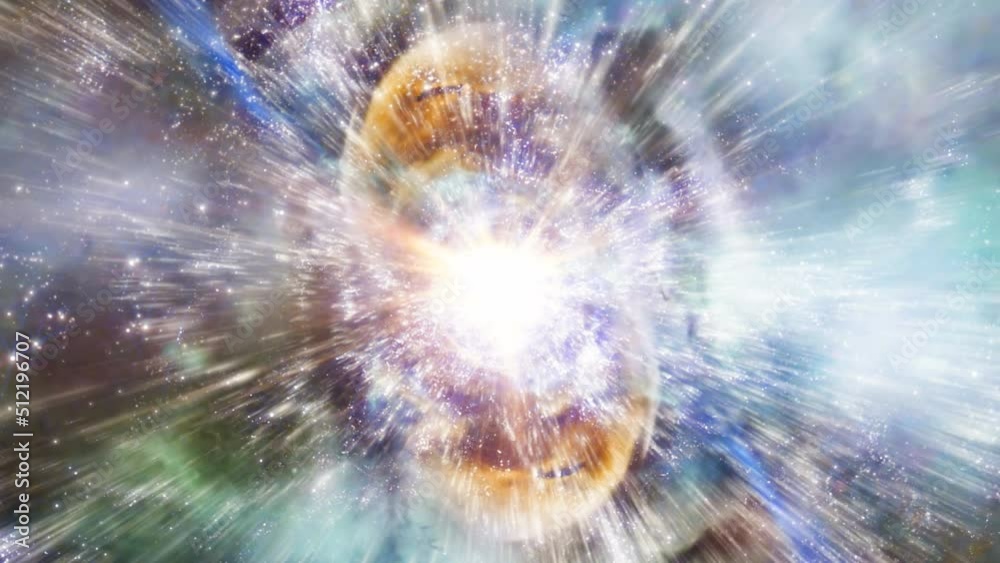 Canvas Prints star warp 064: traveling through a wormhole in space (loop).