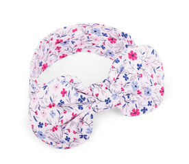 Tiara of artificial flowers isolated on white