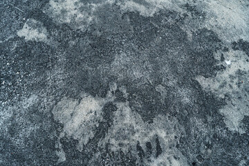 Grey Abstract old dirty dark cement wall background on ground texture.