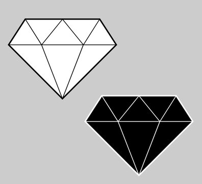 Brilliant, diamond line icon. linear style