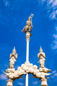 Wat Khoi white temple in Phetchaburi, Thailand