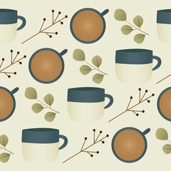 Seamless coffee pattern
