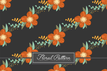 Fototapeta na wymiar Seamless Floral Pattern in vector. Background