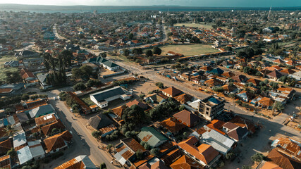 Fototapeta na wymiar Aerial view of Tanga city, Tanzania