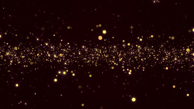 golden glitter stars motion graphics background