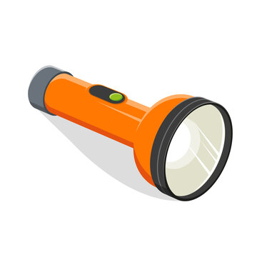 cartoon illustration of a flashlight