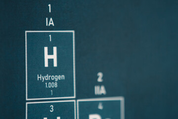 Un concept représentant l'hydrogène comme source d'énergie écologique sous la forme du tableau...