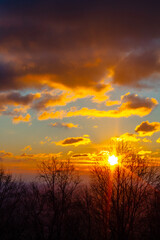 sunrise in the mountains