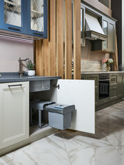 Promotional photograph of a kitchen using flash