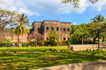 Poster Old Fort, also known as the Arab Fort is a fortification located in Stone Town in Zanzibar, Tanzania © olyasolodenko
