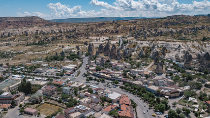 Aerial view of Göreme City in Cappadocia