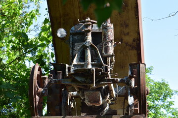 old rusty tractor