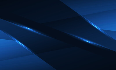 Abstract blue background with geometric dynamic glowing diagonal lines. Modern trandy abstract blue background for business, corporate, brochure, banner, cover or poster. Vector illustration