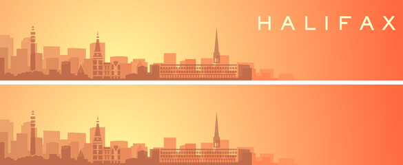 Fototapeta premium Halifax UK Beautiful Skyline Scenery Banner