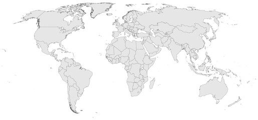 Socialpolitical World Map / Ai Illustrator vector / All contries editable