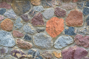 Background made of colorful stone wall