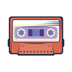 red cassette retro style