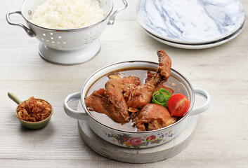 Semur Ayam, Indonesian Chicken Stew with Sweet Soy Sauce