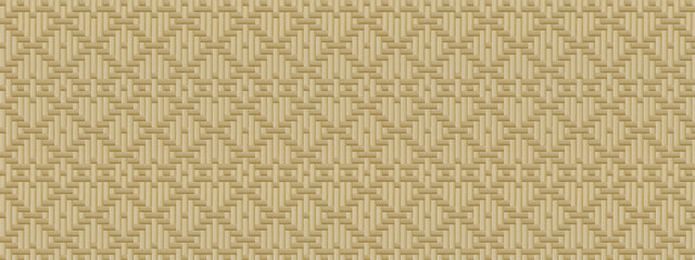 Fototapeta premium Weave pattern of bamboo background,Seamless basket weave pattern.