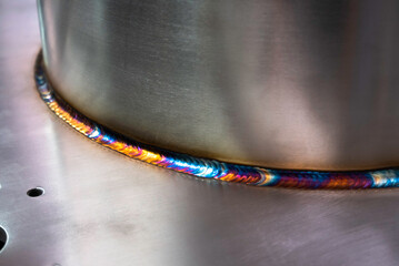 Welding of stainless steel with argon. Argon arc welding
