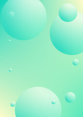 Fluid poster with round shapes.