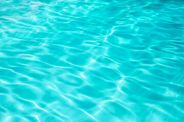 Naklejka na ściany i meble surface of blue swimming pool,background of water in swimming pool.