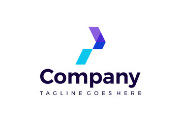 Modern geometric abstract branding logo identity vector isolated