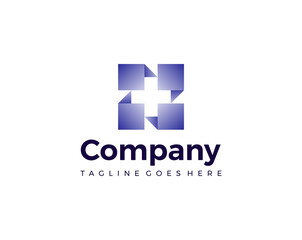 Obraz premium Modern geometric abstract branding logo identity template vector isolated