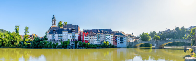 Blick auf Laufenburg, Aargau, Schweiz 