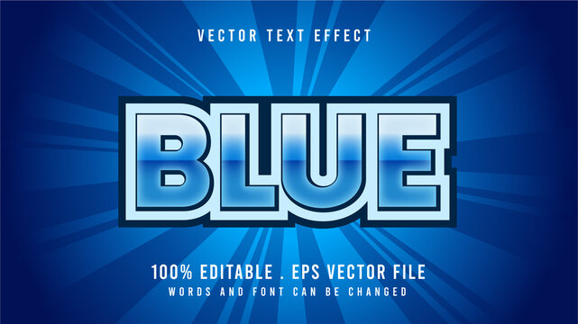 Blue Editable  Text Effect