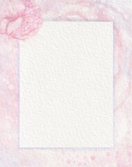 Template watercolor card with peonies for wedding invitations, birthday greetings, March 8, Valentine's Day and other holidays. White text frame. For designers, websites, posters, for printed products