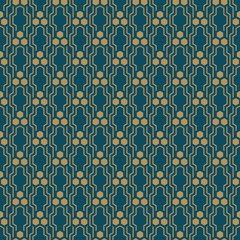 Seamless Pattern with lines and hexagons.