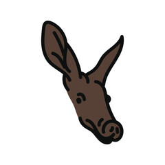 aardvark vector. hand drawn animal illustration