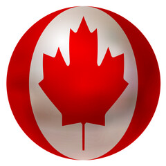 カナダ　 国旗　球　アイコン