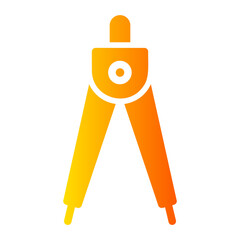 drawing compass gradient icon