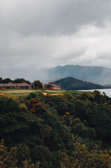 Fototapeta premium clouds over the river