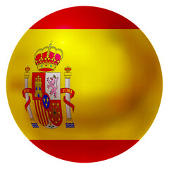 Obraz premium スペイン 国旗 球 アイコン