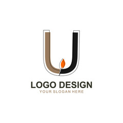 Logo Letter font - All elements on this template are editable with vector software.