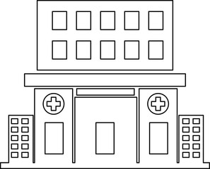 Hospital building vector icon. ambulance illustration symbol or logo4.eps